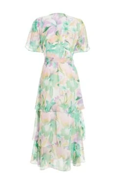 Multicoloured Tropical Print Midaxi Dress -Princess Style Shop 00100037130 ZB