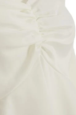 Cream Satin Ruched Top -Princess Style Shop 00100037133 ZS