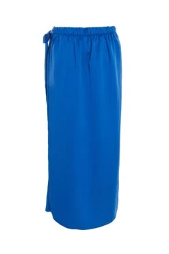 Royal Blue Satin Wrap Midi Skirt -Princess Style Shop 00100037212 ZB