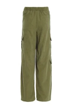 Khaki Cargo Palazzo Trousers -Princess Style Shop 00100037222 ZB