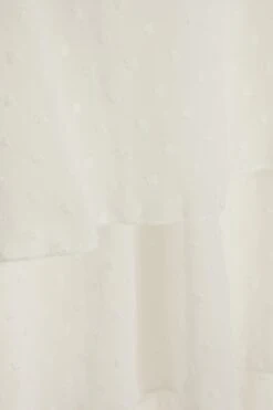 White Chiffon Dobby Tiered Maxi Dress -Princess Style Shop 00100037314 ZS