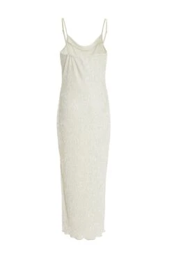 Champagne Plisse Split Maxi Dress -Princess Style Shop 00100037348 ZB