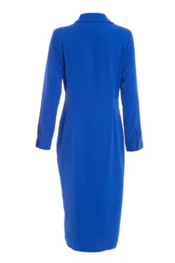 Royal Blue Shirt Midi Dress -Princess Style Shop 00100037350 ZB