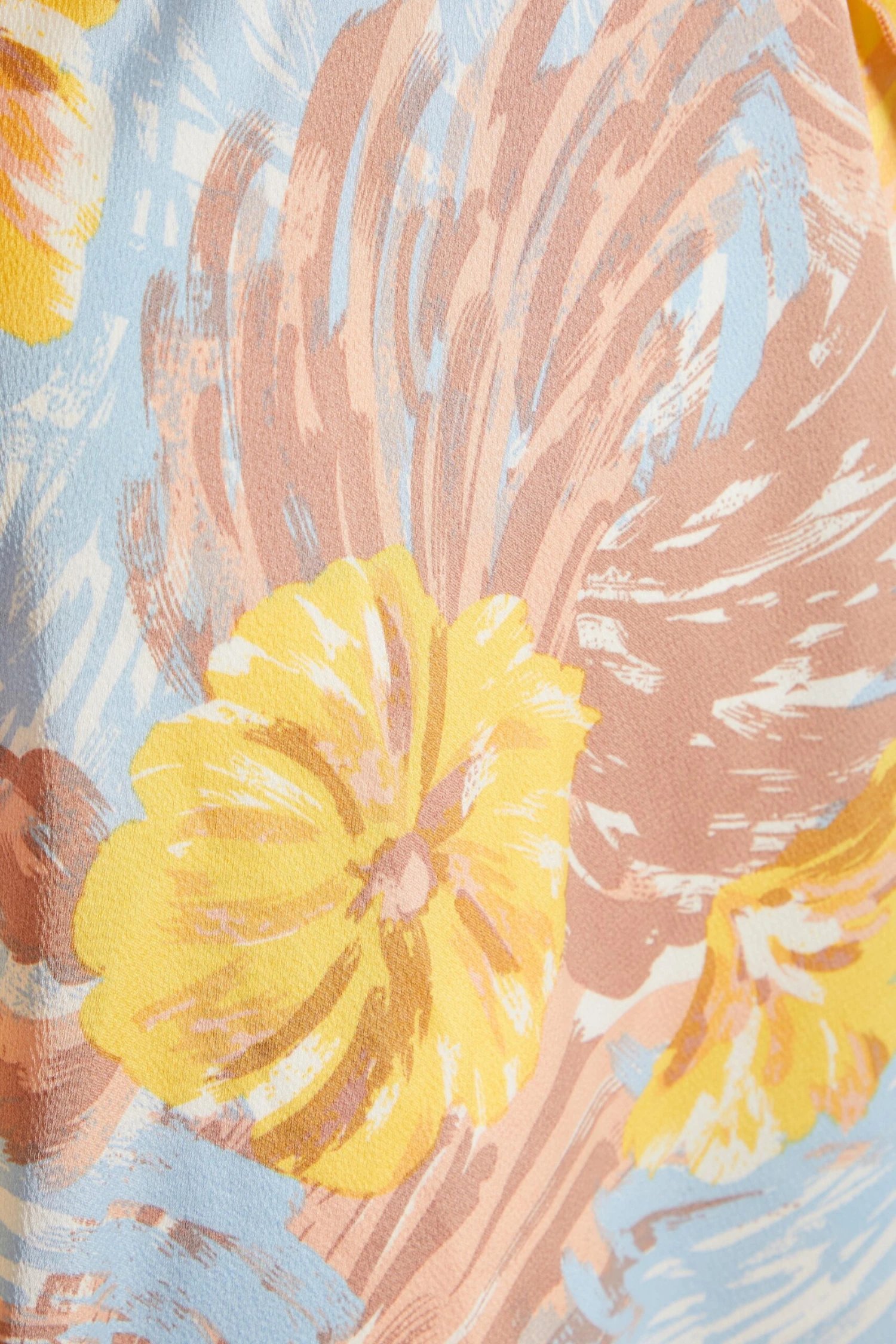 Multicoloured Satin Floral Asymmetric Midi Dress 8 Multicoloured Satin Floral Asymmetric Midi Dress - Image 6