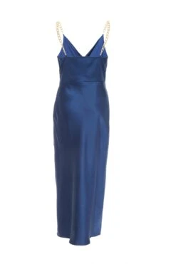 Navy Twist Front Midi Dress -Princess Style Shop 00100037365 ZB