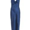 Navy Twist Front Midi Dress -Princess Style Shop 00100037365 ZM