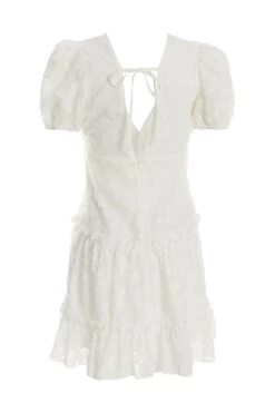 White Chiffon Floral Smock Mini Dress -Princess Style Shop 00100037383 ZB