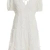 White Chiffon Floral Smock Mini Dress -Princess Style Shop 00100037383 ZM