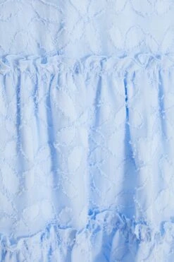 Blue Chiffon Floral Smock Mini Dress -Princess Style Shop 00100037384 ZS