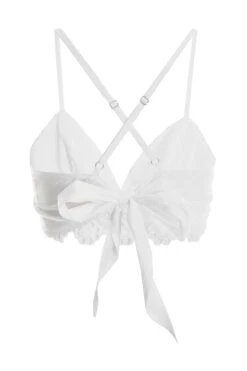 White Crochet Crop Top -Princess Style Shop 00100037408 ZB