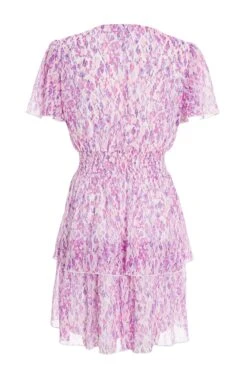 Lilac Chiffon Animal Print Mini Dress -Princess Style Shop 00100037443 ZB
