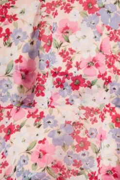 Multicoloured Floral Chiffon Tiered Mini Dress -Princess Style Shop 00100037471 ZS