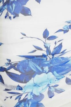 Blue Floral Mesh Maxi Dress -Princess Style Shop 00100037489 ZS