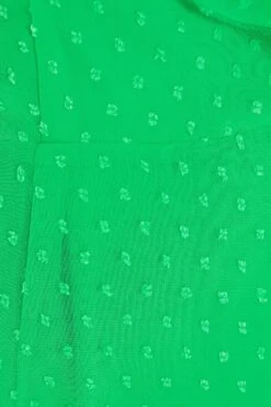 Green Chiffon Dobby Wrap Midi Dress -Princess Style Shop 00100037558 ZS