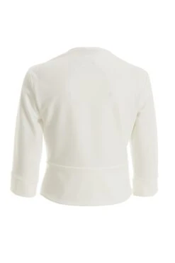 Cream Split Sleeve Crop Jacket -Princess Style Shop 00100037563 ZB