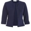 Navy Split Sleeve Crop Jacket -Princess Style Shop 00100037564 ZM