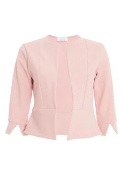 Pink Split Sleeve Crop Jacket