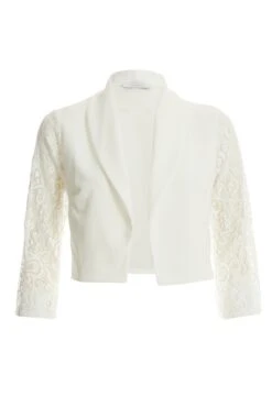 Cream Shawl Lace Crop Jacket