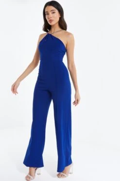 Royal Blue Palazzo Jumpsuit -Princess Style Shop 00100037571 XS