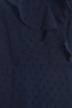 Navy Chiffon Dobby Wrap Midi Dress -Princess Style Shop 00100037573 ZS