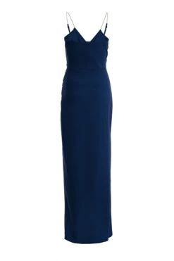 Navy Diamante Wrap Maxi Dress -Princess Style Shop 00100037574 ZB