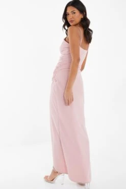 Pink Diamante Wrap Maxi Dress -Princess Style Shop 00100037575 XB