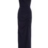 Navy Ruched Bardot Maxi Dress -Princess Style Shop 00100037580 ZM