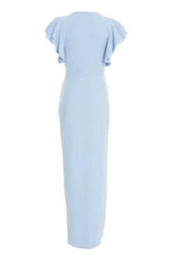 Light Blue Ruched Maxi Dress -Princess Style Shop 00100037582 ZB