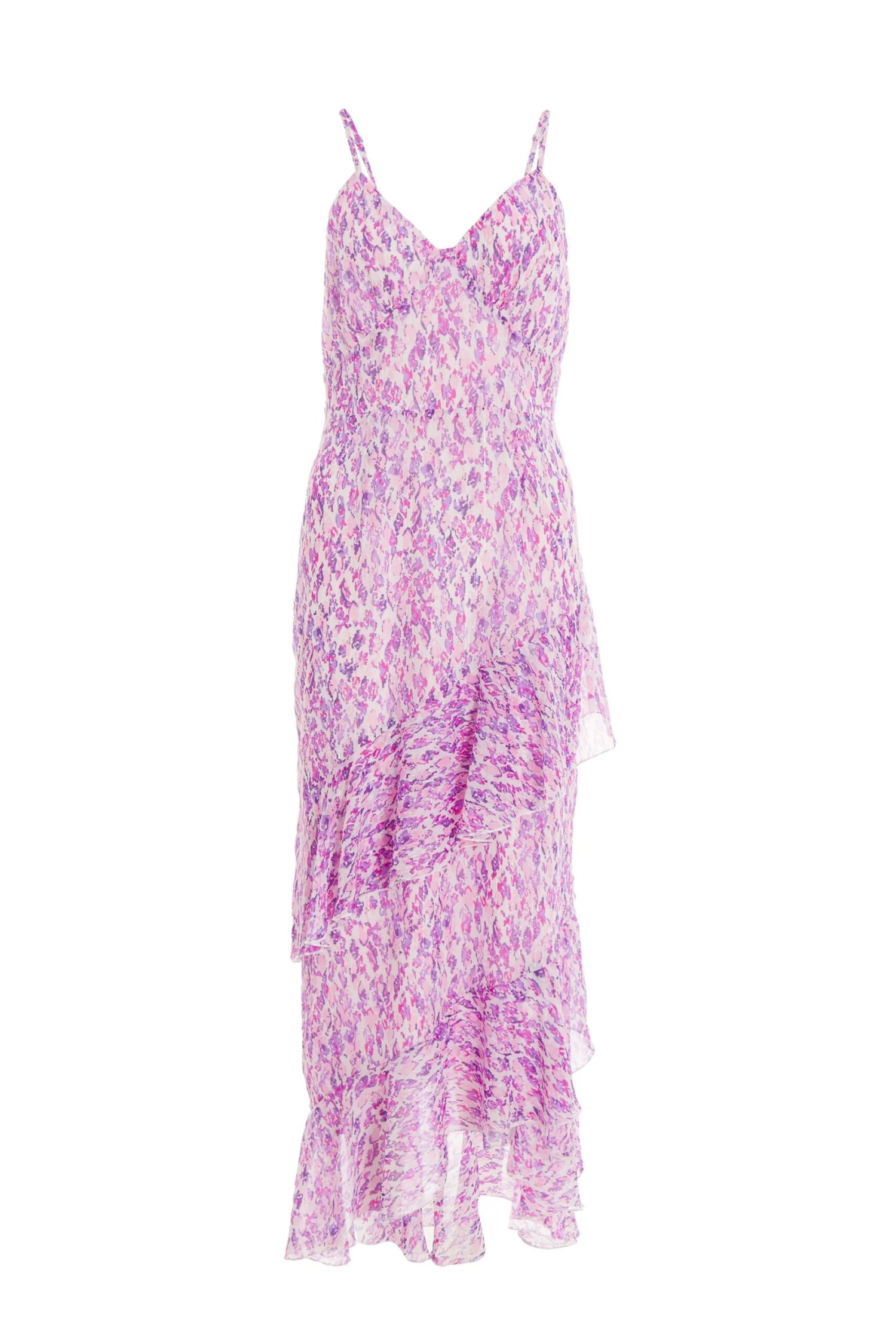 Lilac Chiffon Animal Print Midi Dress 3 Lilac Chiffon Animal Print Midi Dress