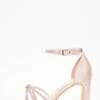 Wide Fit Pink Satin Diamante Heeled Sandals -Princess Style Shop 00100037647 ZM