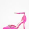 Wide Fit Pink Diamante Bow Court Heels -Princess Style Shop 00100037675 ZM