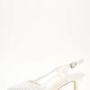 Wide Fit White Diamante Slingback Court Heels -Princess Style Shop 00100037678 ZM