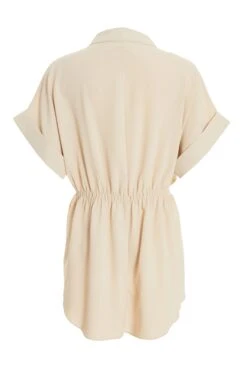 Stone Button Ruched Blouse -Princess Style Shop 00100037722 ZB