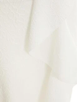 White Jacquard Frill Detail Midi Dress 13 White Jacquard Frill Detail Midi Dress -Princess Style Shop 00100037817 ZS