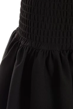 Black Ruched Frill Mini Skirt -Princess Style Shop 00100037833 ZS