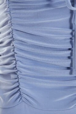 Pale Blue Lace Up Ruched Bodysuit 13 Pale Blue Lace Up Ruched Bodysuit -Princess Style Shop 00100037883 ZS