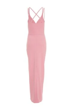 Pink Ruched Maxi Dress -Princess Style Shop 00100037896 ZB
