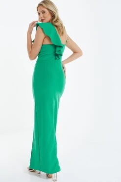 Green Frill Maxi Dress -Princess Style Shop 00100037900 XB