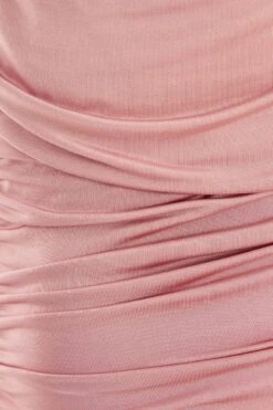 Pink Ruched Bodycon Midi Dress 13 Pink Ruched Bodycon Midi Dress -Princess Style Shop 00100037902 ZS