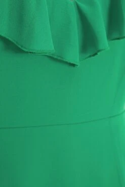 Green Wrap Frill Midi Dress -Princess Style Shop 00100037904 ZS