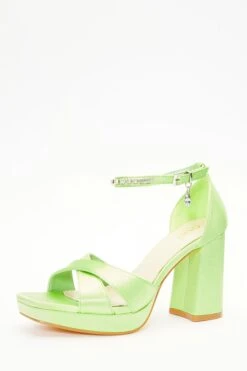 Green Platform Heeled Sandals 10 Green Platform Heeled Sandals -Princess Style Shop 00100038019 XB