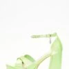 Green Platform Heeled Sandals -Princess Style Shop 00100038019 ZM