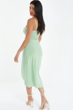 Sage Wrap Midi Dress -Princess Style Shop 00100038063 XB