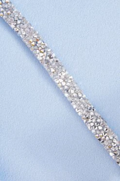 Light Blue Embellished Frill Maxi Dress -Princess Style Shop 00100038071 ZS