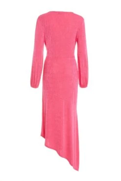Pink Slinky Long Sleeve Maxi Dress -Princess Style Shop 00100038081 ZB
