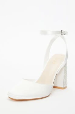 Bridal White Pearl Block Heel Sandal -Princess Style Shop 00100038126 XB