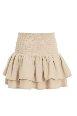 Stone Ruched Frill Mini Skirt -Princess Style Shop 00100038134 ZB