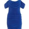 Royal Blue Ruched Bodycon Mini Dress -Princess Style Shop 00100038200 ZM