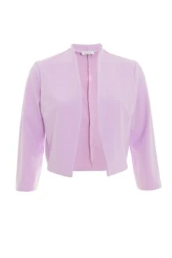 Lilac Shawl Collar Crop Jacket