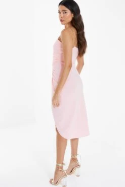 Pink Chain Ruched Midi Dress -Princess Style Shop 00100038211 XB